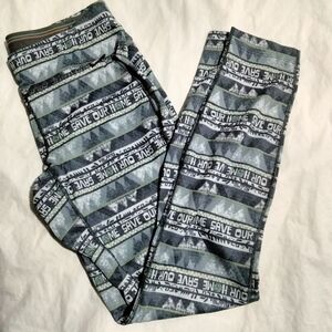 PATAGONIA Women's Capilene Midweight Bottoms XS Blue Save Our Home Pants #44492